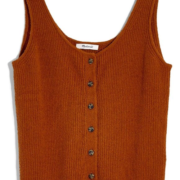 NWT Madewell  Kingston Button Tank in Golden Pecan - Picture 5 of 6